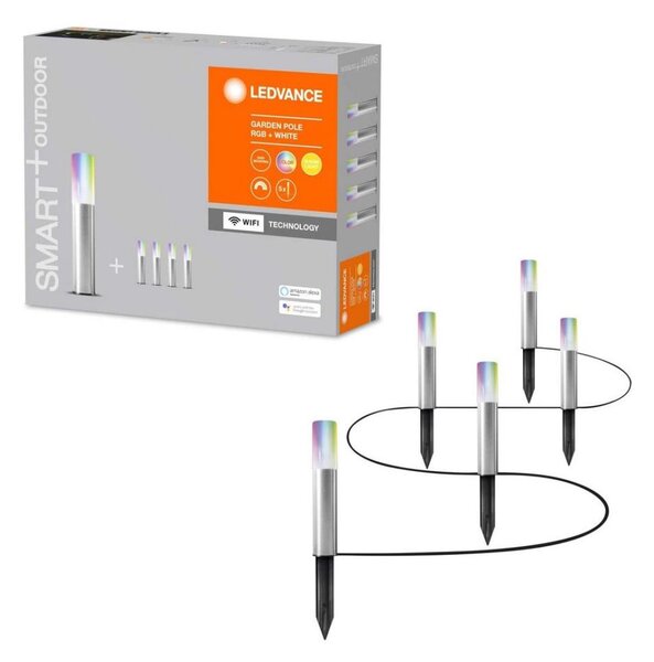 Ledvance - SADA 5x LEDRGBW Venkovní lampa SMART+ GP5xLED/5,7W/230V IP65 Wi-Fi