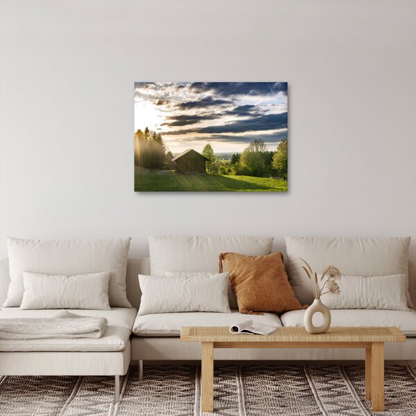 Obraz lesní chaty (70x50 cm)