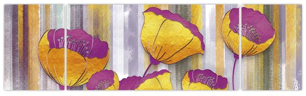 Obraz - Ilustrace květin (170x50 cm)