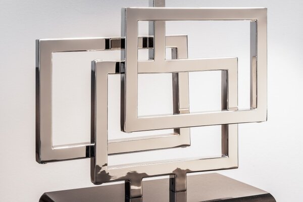 Designová stolní lampa Tulsa stříbrná