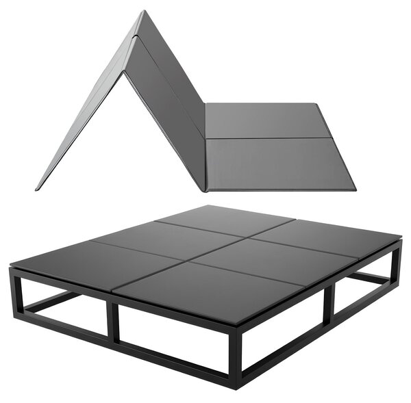 VEVOR Podpěra pod matrace, celá velikost 192x138 cm, skládací, s suchými zipy, PP jádro potažené 600D Oxford tkaninou, zabraňuje prohýbání pro kovové rámy, palandy a rozkládací pohovky