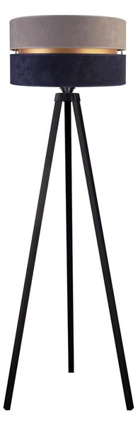 Duolla - Stojací lampa DUO 1xE27/60W/230V pr. 44 cm šedá/modrá/wenge