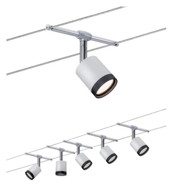 Paulmann 3981 - SADA 5xLED/4W Kompletní lankový systém TUBE 230V