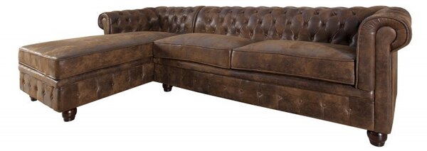 Chesterfield luxusní rohová sedačka Holger levá 280cm