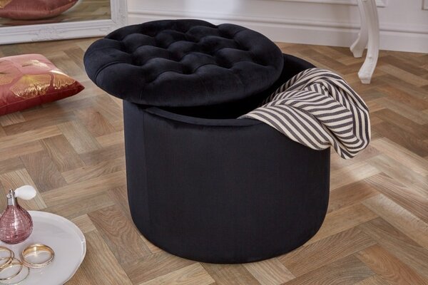 Moderní taburetka Modern Barock černá 50cm
