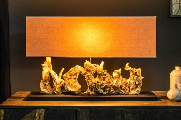 Stylová a designová široká stolní lampa Alaska 54cm