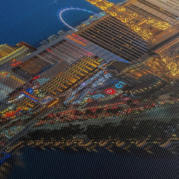 Obraz nočního Las Vegas (170x50 cm)