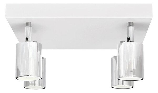 LED Bodové svítidlo TUNE 4xGU10/4,8W/230V matný chrom/bílá
