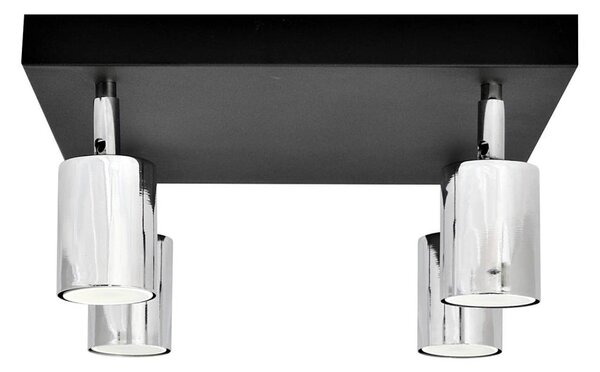 LED Bodové svítidlo TUNE 4xGU10/4,8W/230V matný chrom/černá