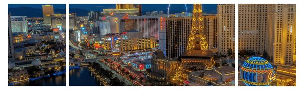 Obraz nočního Las Vegas (170x50 cm)