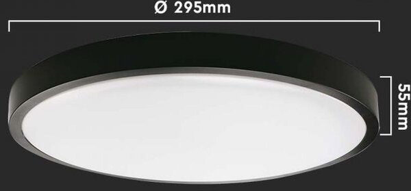 V-TAC nástěnné svítidlo 1x24 W bílá-černá 7638