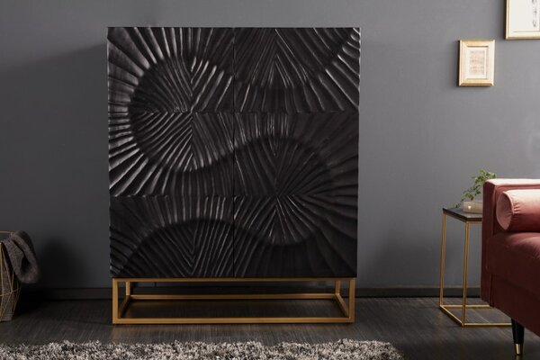 Designová art-deco skříňka Cumbria II z mangového dřeva