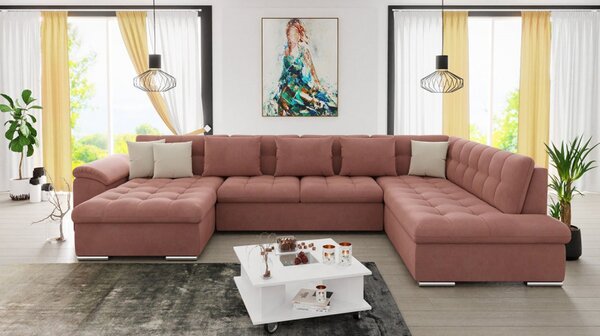 Rohová sedací souprava Tony Bis, Potah: Uttario Velvet 2955 + Uttario Velvet 2955 + Uttario Velvet 2979, Strana: Levá - U 5903211140143