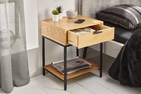 Industriální designový noční stolek Tacoma 40cm