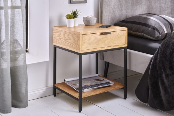 Industriální designový noční stolek Tacoma 40cm