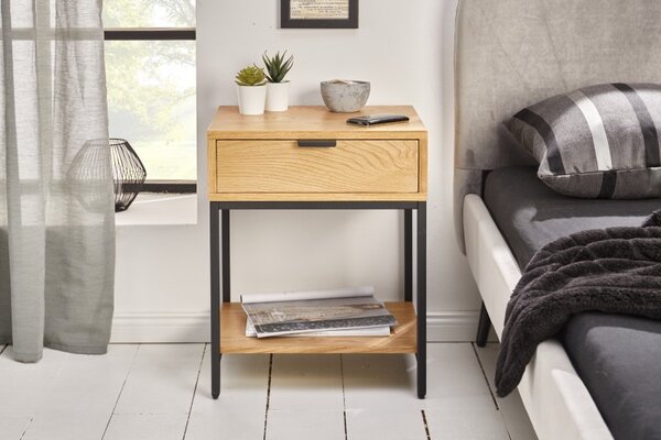 Industriální designový noční stolek Tacoma 40cm