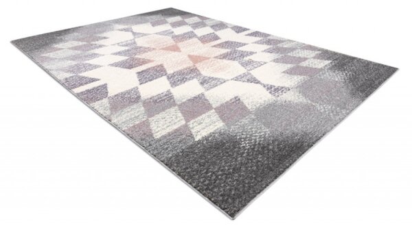Koberec KAKE 25812757 Geometric Romby 3D fiolet/šedý/růžový