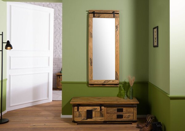 IRON Zrcadlo Mango 59x6x145 přírodní lakované