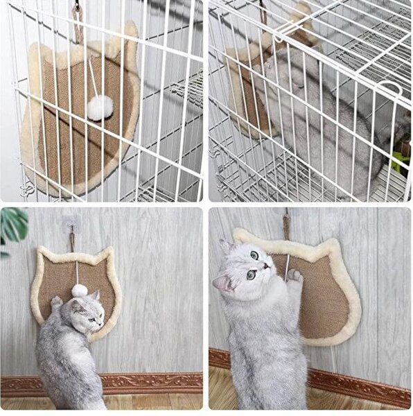 Škrábadlo pro kočičky Kendy (krémová). Akce -30%