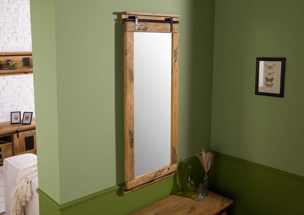 IRON Zrcadlo Mango 59x6x145 přírodní lakované