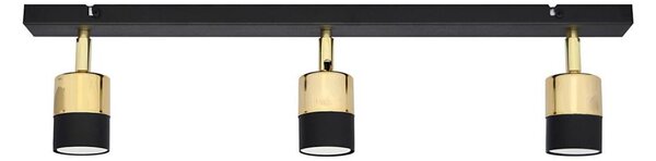 LED Bodové svítidlo TUBSSON 3xGU10/4,8W/230V černá/zlatá