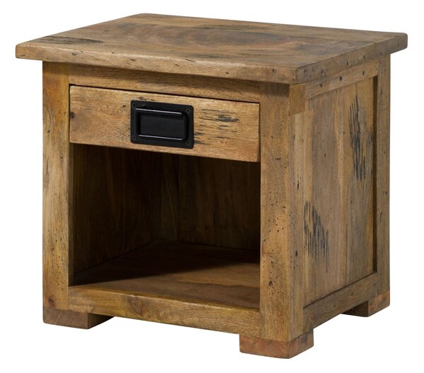 Noční stolek mango 50x40x45 přírodní lakovaný IRON