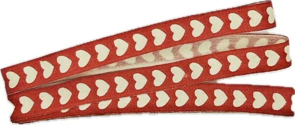 Stuha látková Mini Love Hearts Red červená 10mm x 2m (5,-Kč/m)