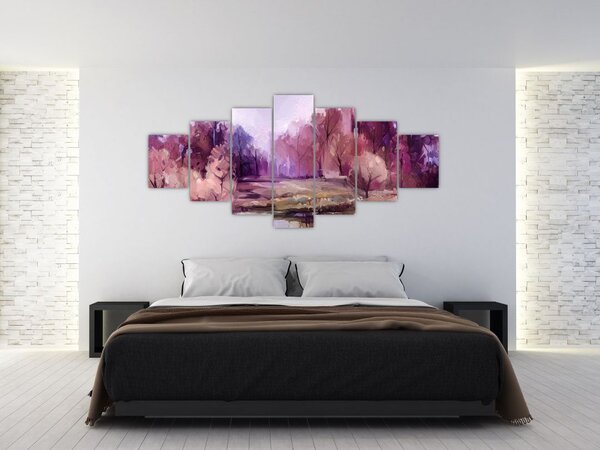 Obraz - Podzimní krajinomalba (210x100 cm)