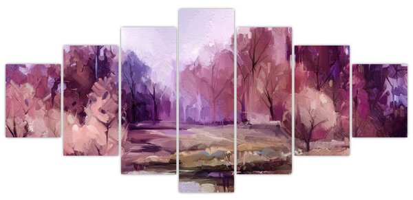 Obraz - Podzimní krajinomalba (210x100 cm)
