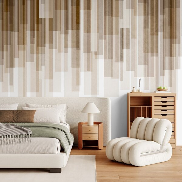 Fototapety Texturované svislé obdélníky s proměnlivou průhledností a v různých odstínech hnědé,, Fototapety abstraktní, w09889v1 : uwalls.cz