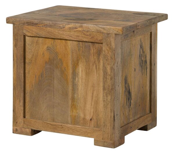 Noční stolek mango 50x40x45 přírodní lakovaný IRON