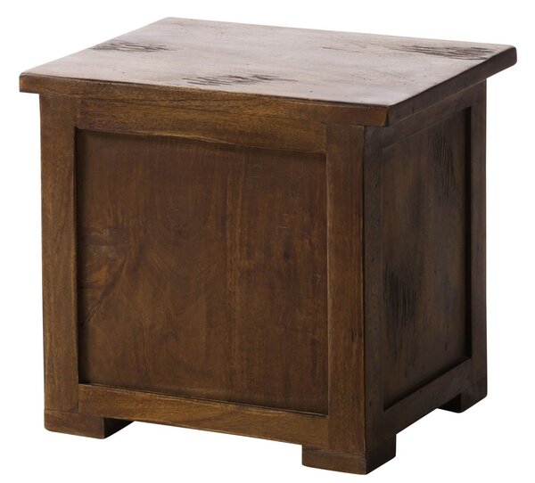 IRON Noční stolek mango 50x40x45 hnědý lakovaný