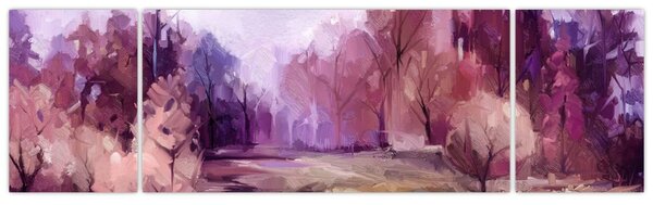 Obraz - Podzimní krajinomalba (170x50 cm)