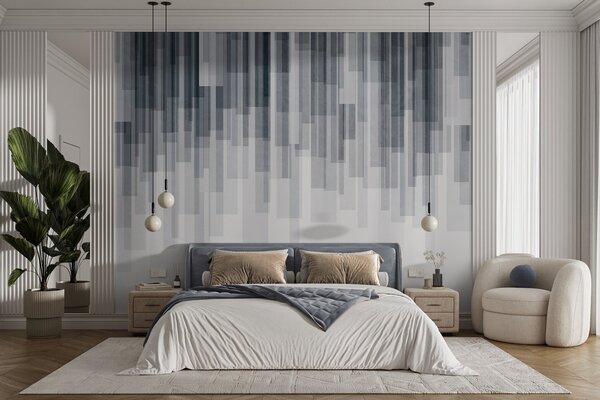 Fototapety Texturované svislé obdélníky s proměnlivou průhledností a v různých odstínech modré barvy,, Fototapety abstraktní, w09889v2 : uwalls.cz