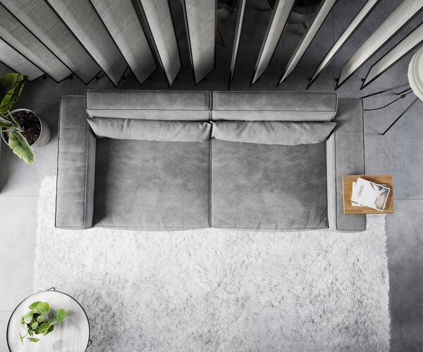 DELIFE Pohovka XL Sirpio 270x130 cm mikrovlákno taupe