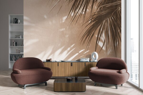 Fototapety Texturované palmové listy se stíny, tropická atmosféra, minimalismus, Fototapety příroda, Fototapety palmové listy, w09890 : uwalls.cz