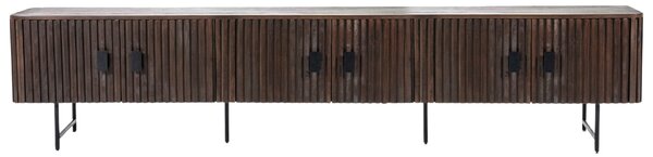 Eleonora Hnědý dřevěný TV stolek Remi 250 x 45 cm