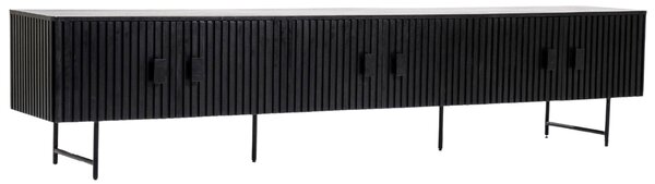 Eleonora Černý dřevěný TV stolek Remi 250 x 45 cm
