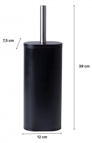 Erga Malavi, silikonový WC kartáč na postavení, černá, ERG-YKA-CH.MALAVI-BLK