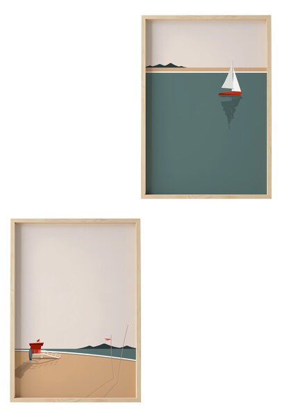 Obraz 50 x 35 cm Hulla 1 (vícebarevné) (2 kusy)