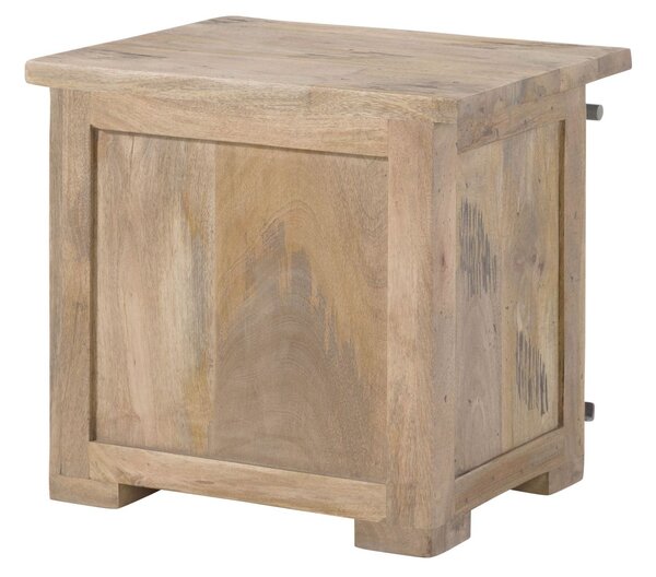 Noční stolek mango 50x40x45 bílý mytý lakovaný IRON
