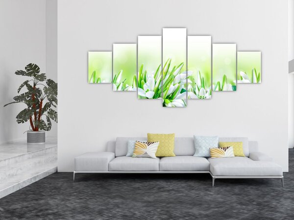 Obraz - Sněženky (210x100 cm)