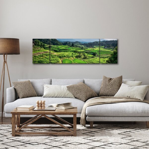 Obraz rýžových polí (170x50 cm)