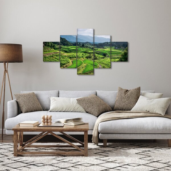 Obraz rýžových polí (125x70 cm)