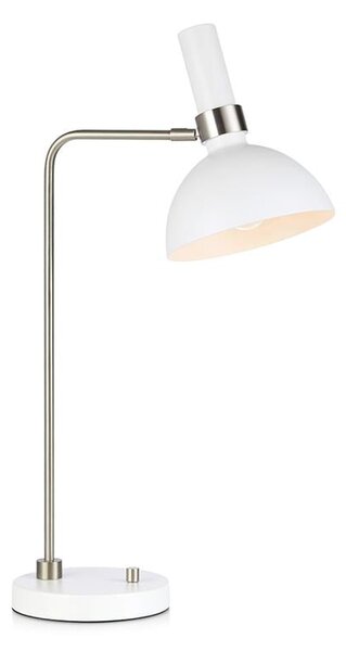 Markslöjd Larry stolní lampička 1x60 W bílá-ocel 107502