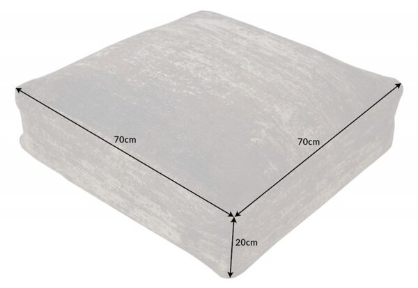 Moderní nízký čalouněný taburet Prakka v zemitých tónech 70cm