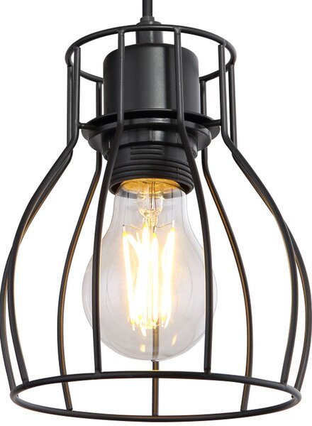 Globo Lighting Mina nástěnné svítidlo 1x40 W černá-dřevo 15326NW