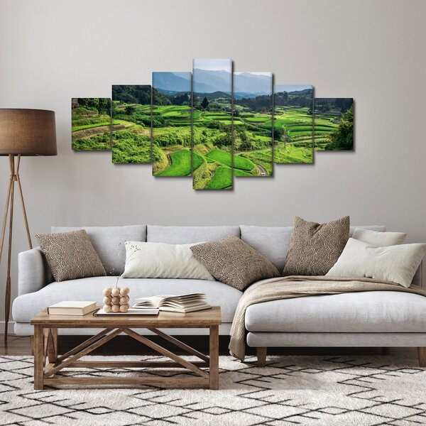 Obraz rýžových polí (210x100 cm)
