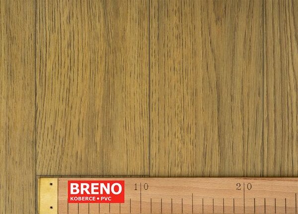 Breno PVC AMBIENT Meadow Oak 336M – světle hnědé dřevo, šíře 400 cm