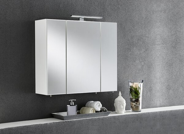 ZRCADLOVÁ SKŘÍŇKA, bílá, 70/60/20 cm Xora - Koupelnové série